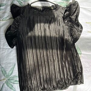 Elegant Black Ruffled Women's Top
